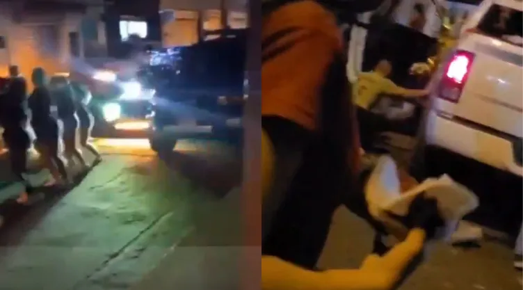 VIDEO: El momento en que atropellan caravana navideña en Los Reyes, Michoacán