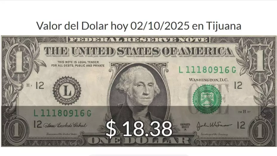 Precio del dólar en Tijuana hoy 2 de octubre de 2025
