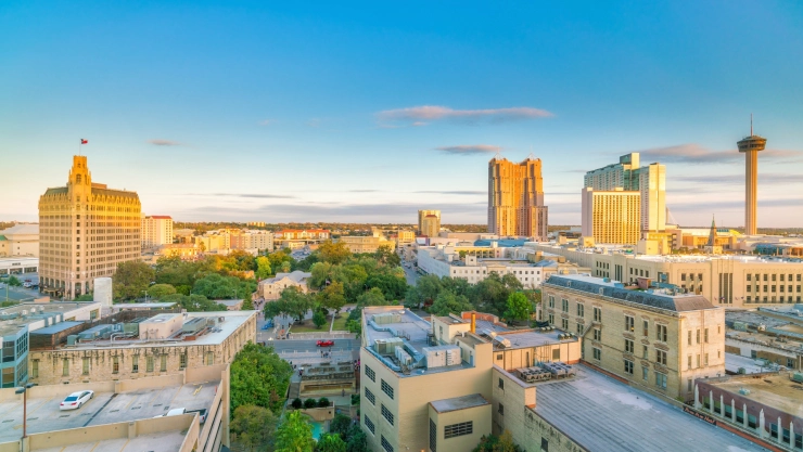 Vista aérea de la ciudad de San Antonio