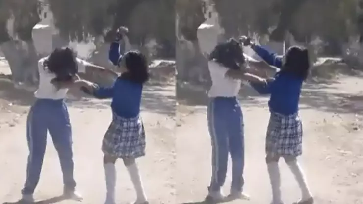 VIDEO: Momento en que “bully” de Norma Lizbeth le pega con una piedra