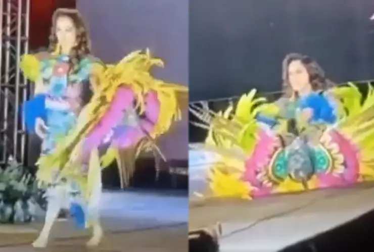 Modelo se electrocuta en pleno concurso.jpg