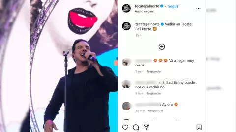 Comparan a Vadhir con Bad Bunny por presentación en Tecate Pa’l Norte