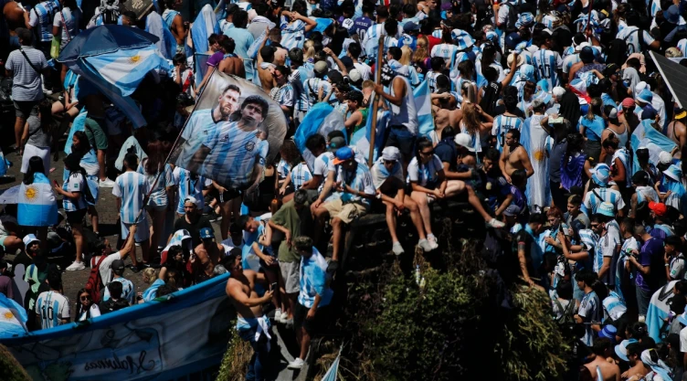 Argentina celebra triunfo en Qatar 2022