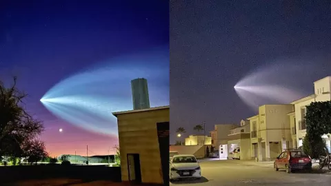 VIDEO Captan el cohete Falcon 9, de Elon Musk, en cielo mexicano