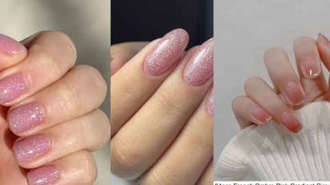 14 diseños de uñas rosas con brillos que te harán ver espectacular en cualquier ocasión