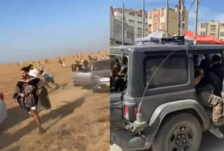 Video Civiles secuestrados en Israel por Hamas en conflicto de Franja de Gaza hoy 7 de octubre 2023