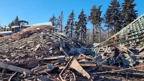 Fotos Ataque aéreo destruye Estado de Futbol en Ucrania