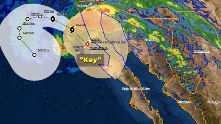 Huracán Kay se degrada a tormenta tropical ¿Se aleja de Baja California?