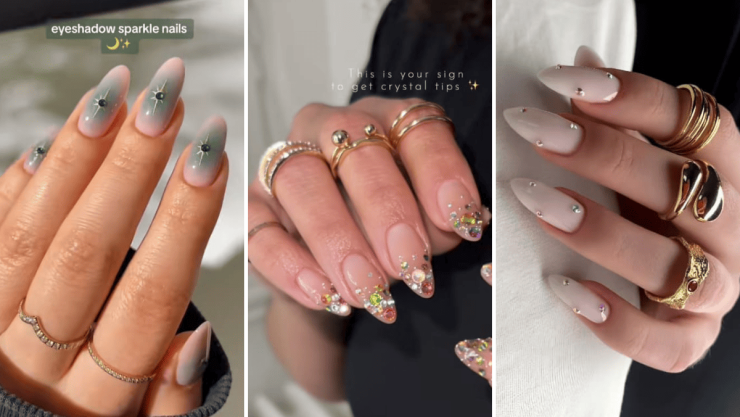 5 diseños de uñas con diamantes para presumir una manicura lujosa.png