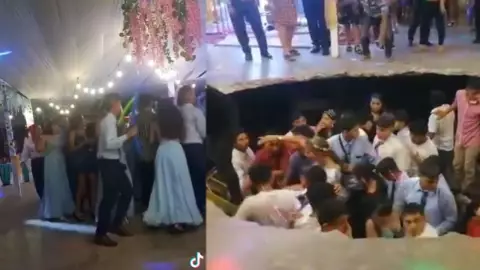 VIDEO_ Piso de discoteca colapsó mientras decenas de personas bailaban