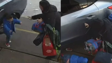 Mamá y niños atropellados