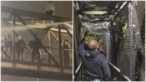 Rescate de un joven que pretendía arrojarse de un puente en CDMX en Iztacalco.