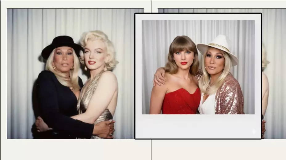 polaroid con famosos e IA