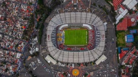 Imagen aérea del Estadio Azteca