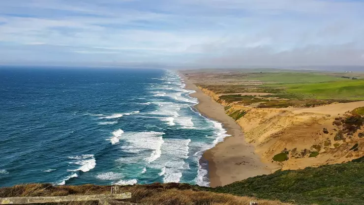 las playa de la costa de Point Reyes National Seashore en California