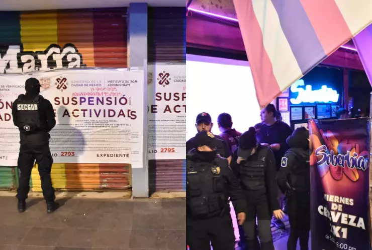 Operativo de seguridad en bares del Centro Histórico de la CDMX.