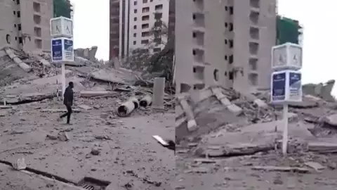 Derrumbe de edificio