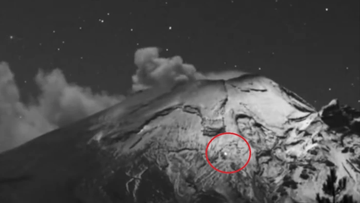 extraña luz ovni volcán popocatépetl hoy
