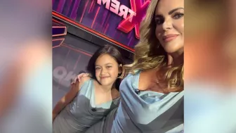 Aline Hernández no podía creer lo simpática que era su versión mini en Al Extremo Fin de Semana.