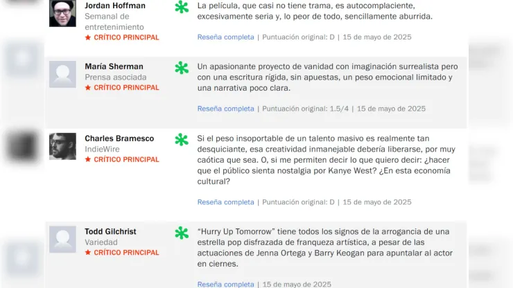 Así opinaron los críticos sobre Hurry Up Tomorrow, la película de The Weeknd