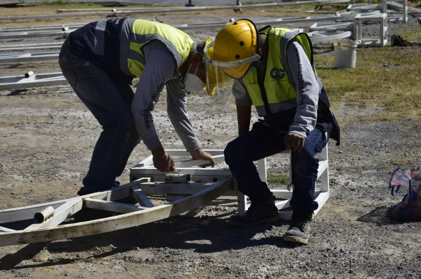 Así va la construcción del Centro de Acopio.