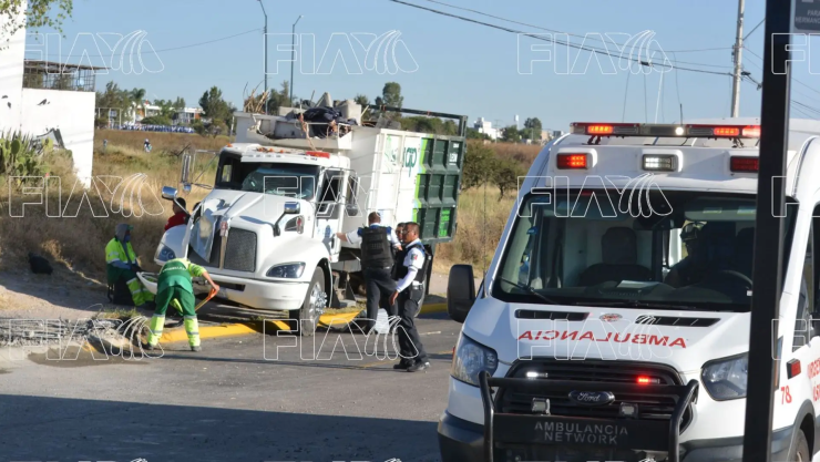 Accidente camión recolector SIAP León