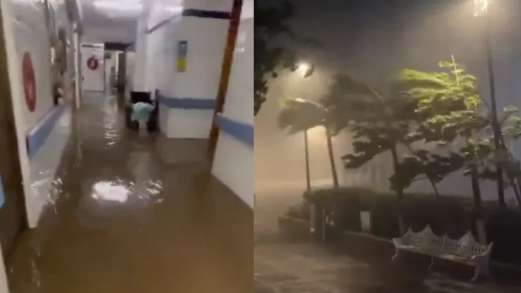 VIDEO Huracán Lidia en Jalisco causa desbordamiento de ríos y arroyos y se inunda hospital regional