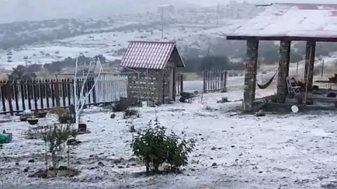 Nieve en La Rumorosa