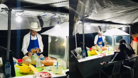 Viejito taquero en Culiacán.