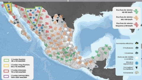 Clima en México hoy 25 de marzo de 2024
