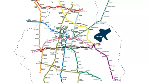 ¿Dónde se localiza el Metro CDMX en el AICM?
