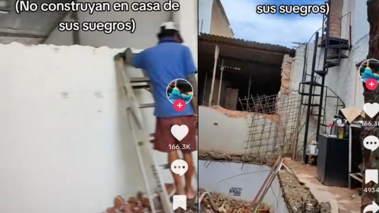Luego de terminar su relación amorsoa, hombre destruye casa en terreno de sus suegros