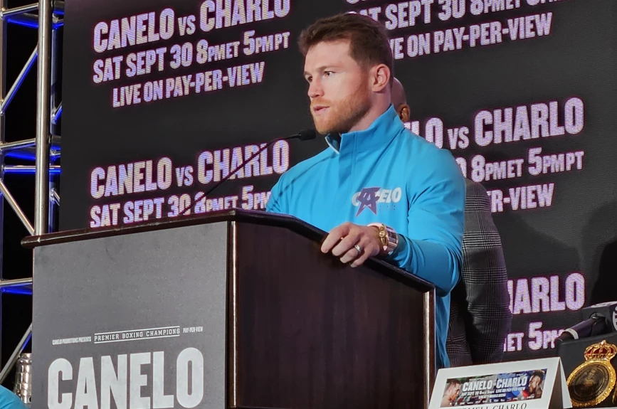 Conferencia de prensa Canelo Charlo Las Vegas