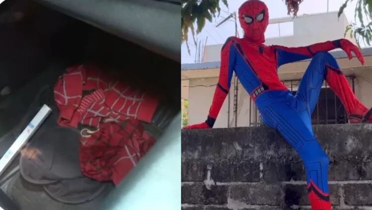 Hombre disfrazado de Spider-Man roba camioneta en Zapopan y huye del lugar