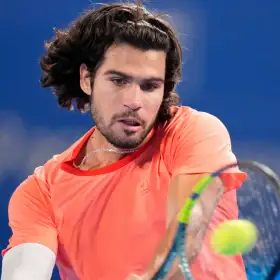 Carlos Alcaraz en la final del Abierto de Japón.
