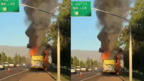 Incendio de microbus