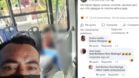 olvidan a su hijo en camión de Cancún, se viraliza