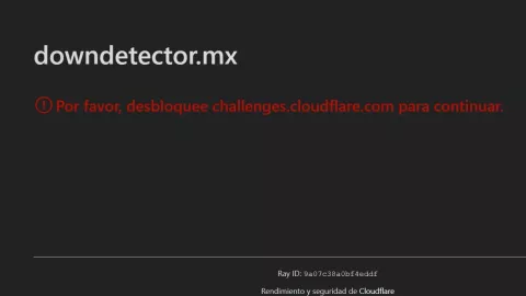 Página de la plataforma “Downdetector” ante caída de cloudflare