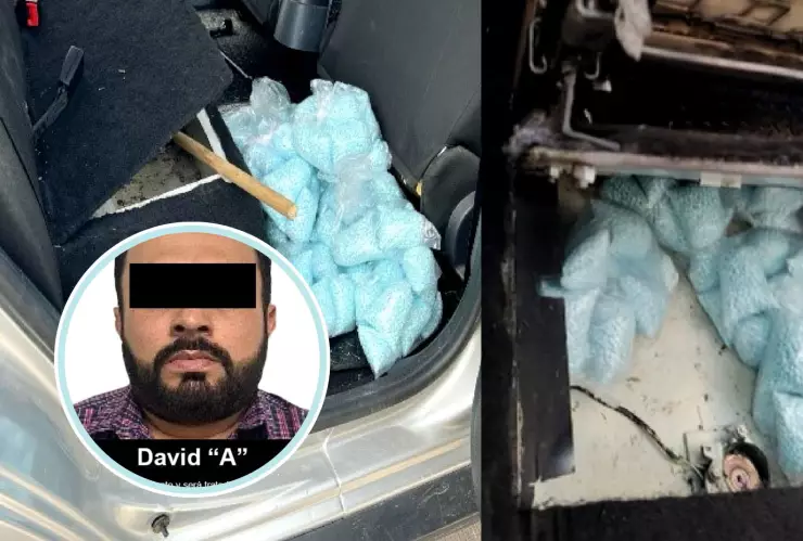 Detienen a hombre con un millón de pastillas de fentanilo.