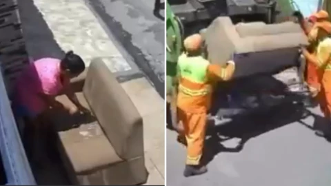 Sacó su sillón para lavarlo y se lo llevó el camión de la basura.png