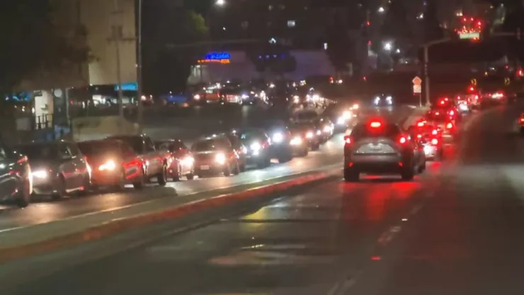 Calles de Tijuana rumbo a la garita de San Ysidro