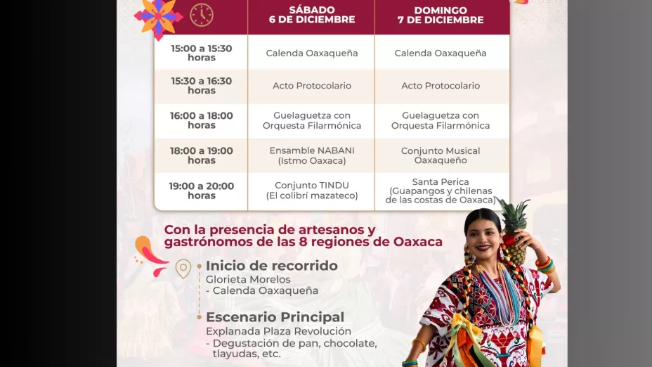 Guelaguetza en Naucalpan: El evento ofrece atractivos para todos los gustos: música, danzas, gastronomía y artesanías oaxaqueñas.