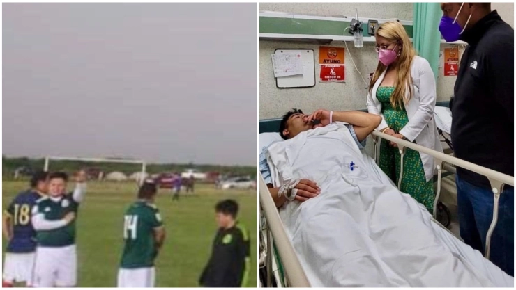 Autoridades visitaron en los hospitales a los jugadores lesionados por la caída de un rayo en Santa María Rayón.
