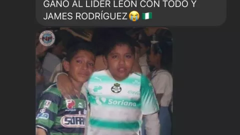 Mi compa y yo al ver que Santos le ganó a León meme