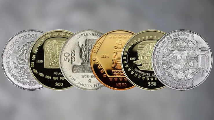 ¿Cuál es la colección de seis monedas antiguas de 50 pesos que se vende en 1,150,000?.jpg