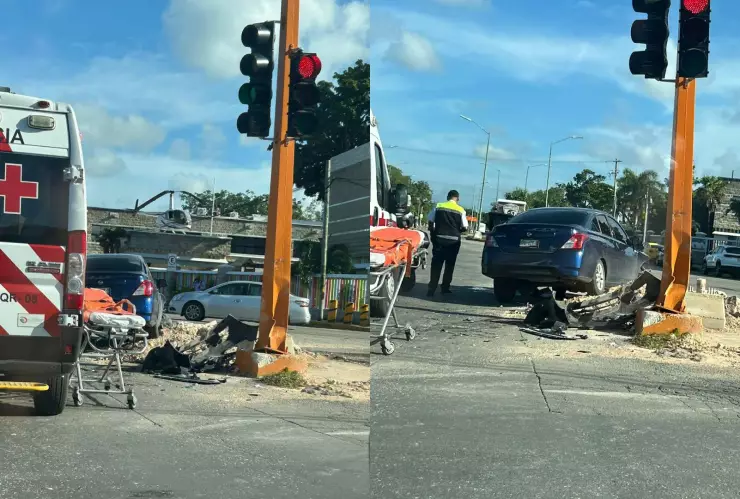 ÚLTIMA HORA: Se registra FUERTE ACCIDENTE en Av. Kabah en Cancún; autoridades en el lugar
