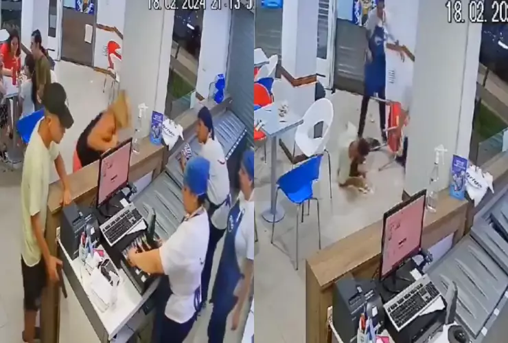 Hombre intenta robar una heladería; empleadas lo golpean y confiesa que lo hace por necesidad