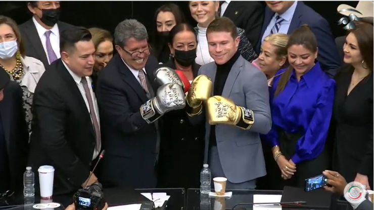 senado-canelo-guantes-oro