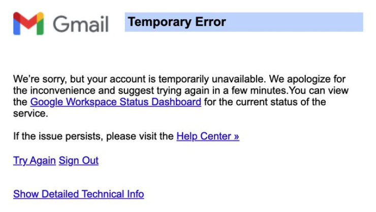 Falla a nivel mundial Gmail, Youtube y Google