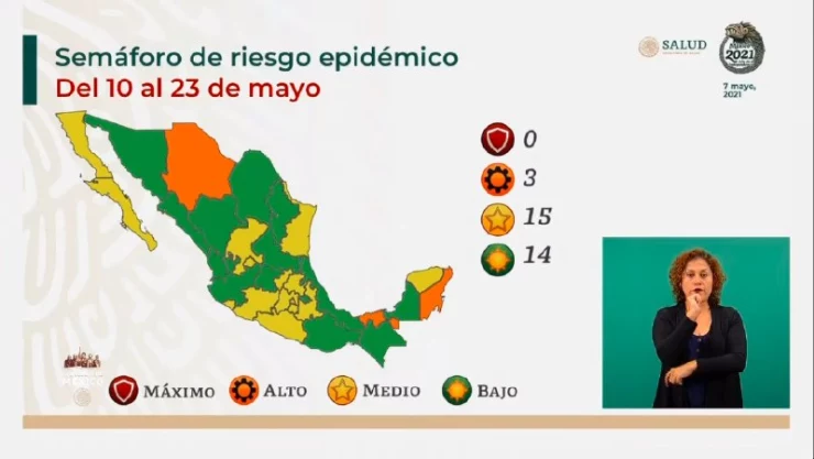 Semáforo COVID: 14 estados en verde y 15 en amarillo